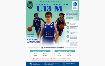 La CTC Pays Angoumois ouvre ses détections U13 Région