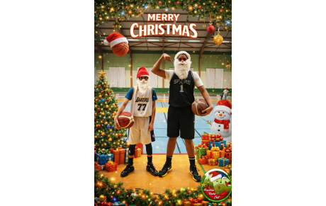 🎄🎅 Même le Père Noël est passé par le parquet ! 🏀✨